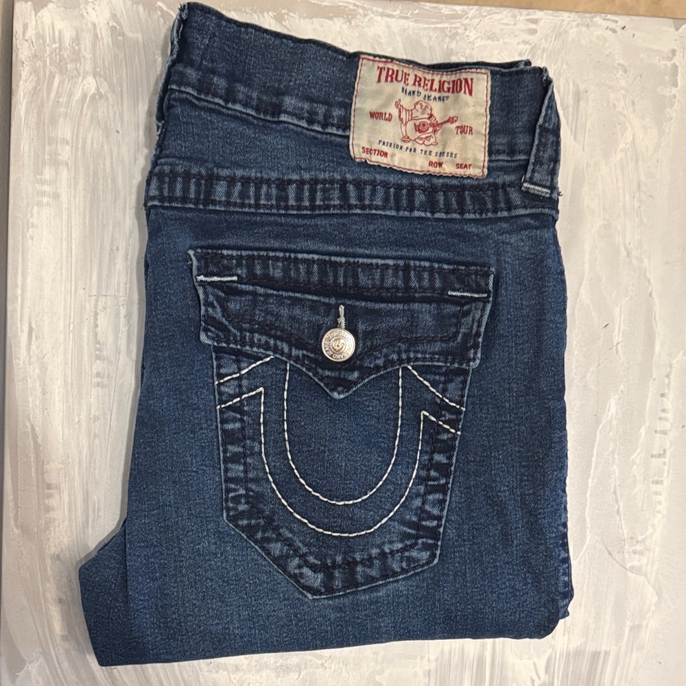 True Religion Ricky Big T Flap Jeans Straight Leg